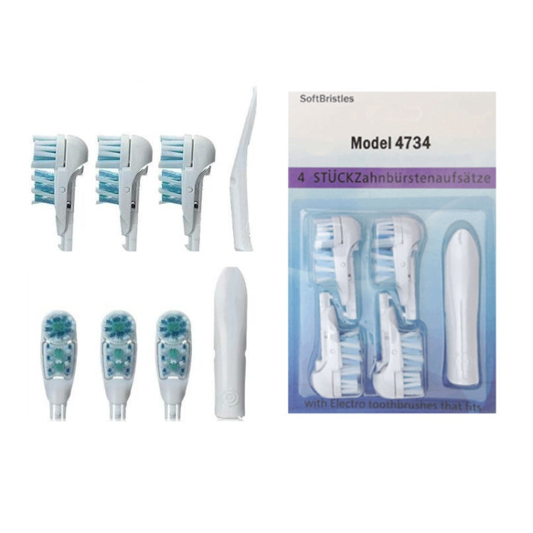 4 PCS/Set Multi-directional Electric Replacement Toothbrush Head for Oral B 3733 4732 4734