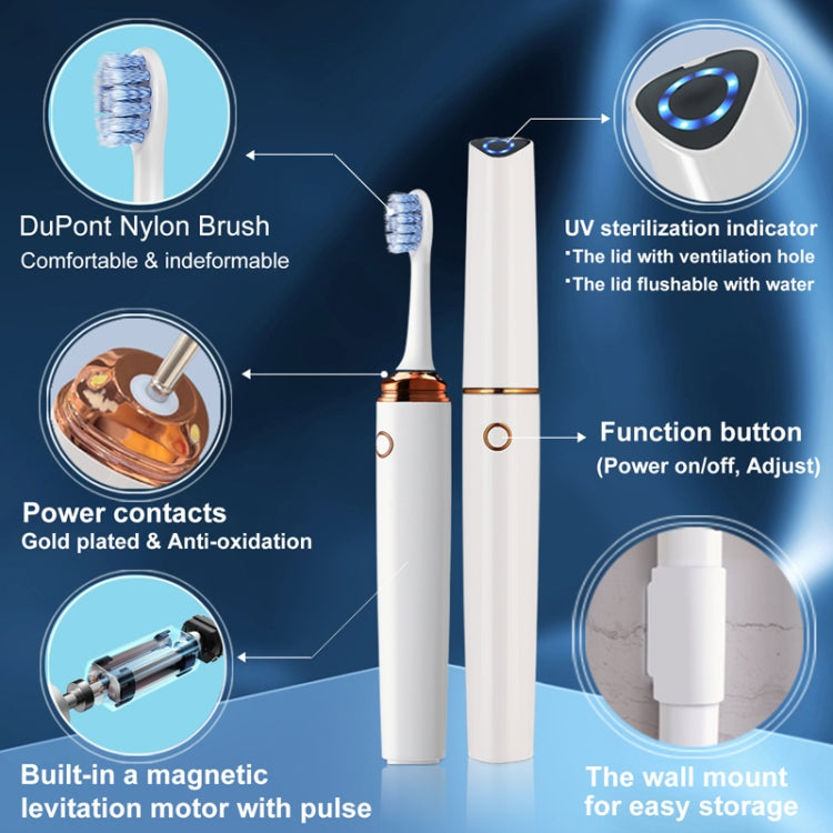 HT10 Smart UV Sterilization Sonic Electric Toothbrush Portable Travel Electric Toothbrush, HT10 UV Sterilization(White), HT10 UV Sterilization(Orange), HT10 UV Sterilization(Black), HT10 UV Sterilization(Blue)