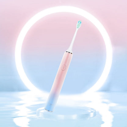 Boorui BR-X7 Smart USB Electric Adults Toothbrush Gradient Oral Hygiene Ultrasonic Toothbrush, BR-X7(Pink), BR-X7(Blue)