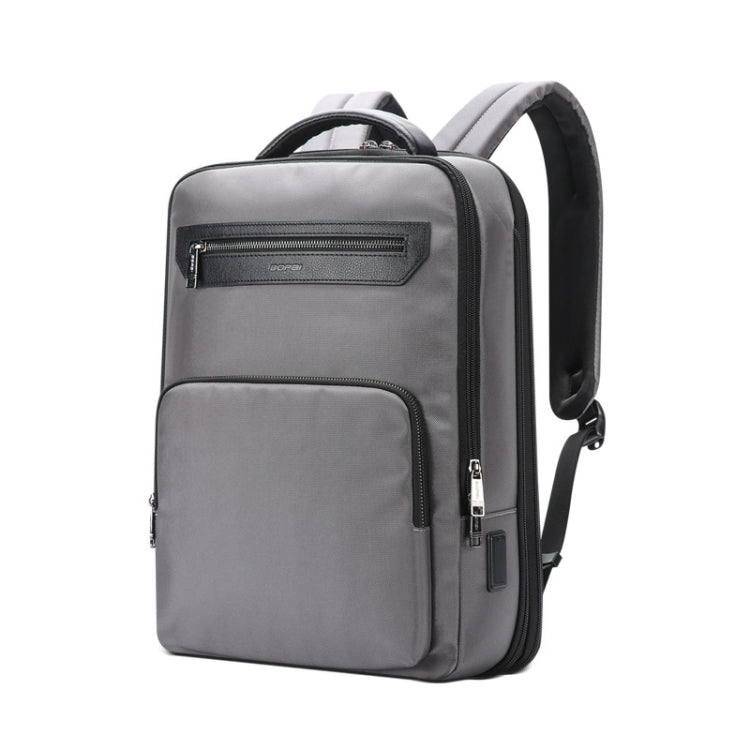 Bopai 61-121518 Multi-compartment Waterproof Expandable Backpack with USB Charging Hole, Black, Dark Gray