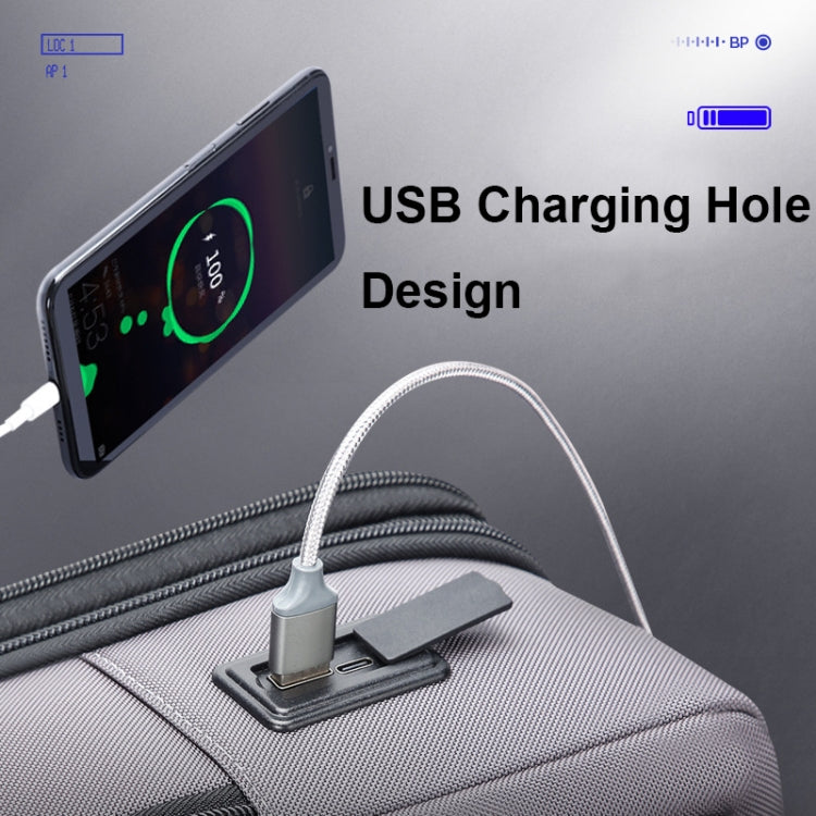 Bopai 61-121518 Multi-compartment Waterproof Expandable Backpack with USB Charging Hole, Black, Dark Gray