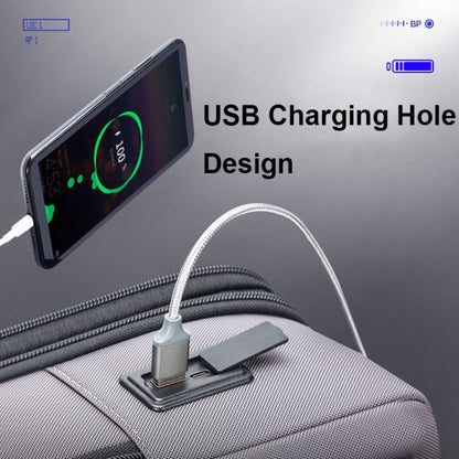 Bopai 61-121518 Multi-compartment Waterproof Expandable Backpack with USB Charging Hole, Black, Dark Gray