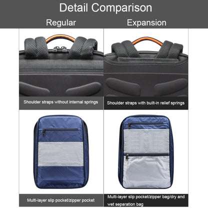 Bopai 61-120621A Outdoor Waterproof Laptop Backpack with USB Charging Port, Spec:, Regular Version, Expansion Version
