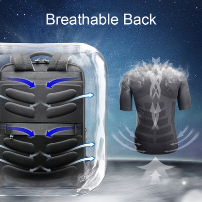 Bopai 61-68118 Multifunctional Wear-resistant Anti-theft Laptop Backpack with USB Charging Hole