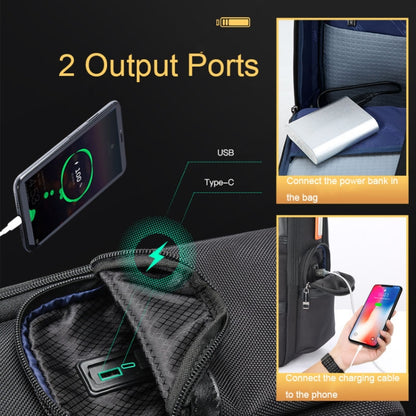 Bopai 61-121591 Multifunctional Anti-theft Laptop Business Backpack with USB Charging Hole, 61-121591