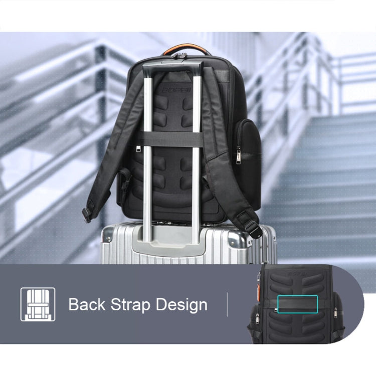 Bopai 61-121591 Multifunctional Anti-theft Laptop Business Backpack with USB Charging Hole, 61-121591