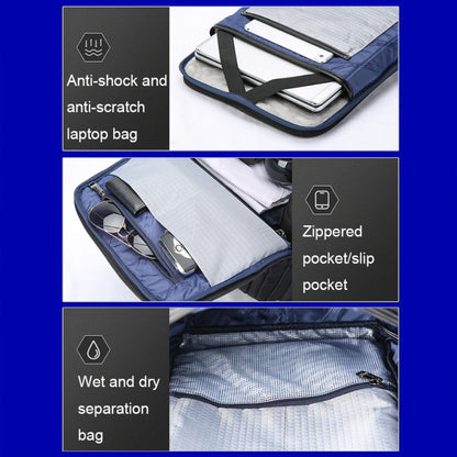 Bopai 61-121591 Multifunctional Anti-theft Laptop Business Backpack with USB Charging Hole, 61-121591