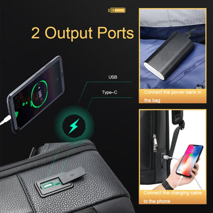 Bopai 61-121561 Multifunctional Anti-theft Laptop Business Backpack with USB Charging Hole, 61-121561