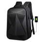 160 Large Capacity ABS Waterproof Laptop Backpack with USB Charging Port, Light Grey, Black