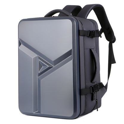 Large-capacity Waterproof Expandable Hard Shell Backpack with USB Charging Hole, 161 Light Grey, 161 Black, 161 Dark Gray, 162 Black, 162 Deep Gray, 162 Light Gray