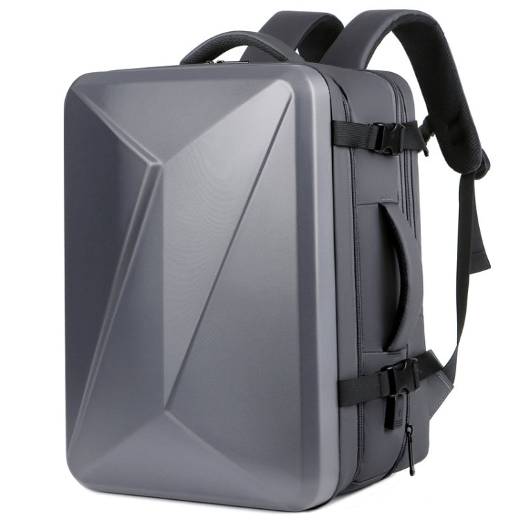 Large-capacity Waterproof Expandable Hard Shell Backpack with USB Charging Hole, 161 Light Grey, 161 Black, 161 Dark Gray, 162 Black, 162 Deep Gray, 162 Light Gray