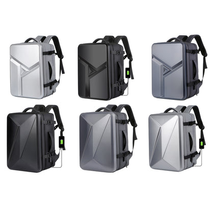 Large-capacity Waterproof Expandable Hard Shell Backpack with USB Charging Hole, 161 Light Grey, 161 Black, 161 Dark Gray, 162 Black, 162 Deep Gray, 162 Light Gray