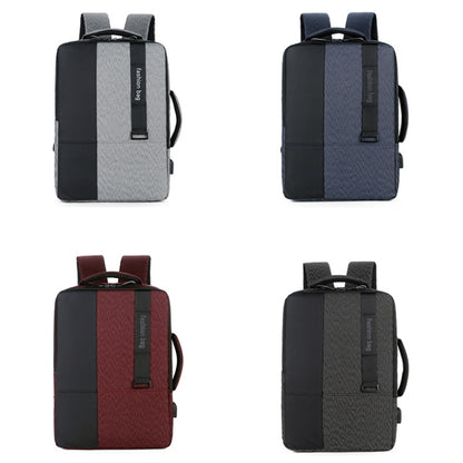 140 Large-capacity Business Commuter Laptop Backpack with USB Charging Interface, Red, Blue, Black, Grey