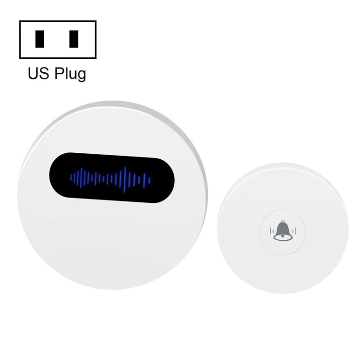 T10-1 1 For 1 Lighting Self-Power Generation Wireless Intelligent Anti -Rainwater Doorbell, T10-1 UK Plug White, T10-1 UK Plug Black, T10-1 EU Plug White, T10-1 EU Plug Black, T10-1 US Plug White, T10-1 US Plug Black