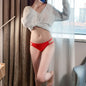 1349 Ice Silk Double Thin Strap Panties Ladies Low Waist Sexy Underwear, 1349 S Blue, 1349 L Red, 1349 S Rose Red, 1349 L Blue, 1349 S Skin Color, 1349 L Rose Red, 1349 M Black, 1349 L Skin Color, 1349 M White, 1349 M Red, 1349 M Blue, 1349 M Rose Red