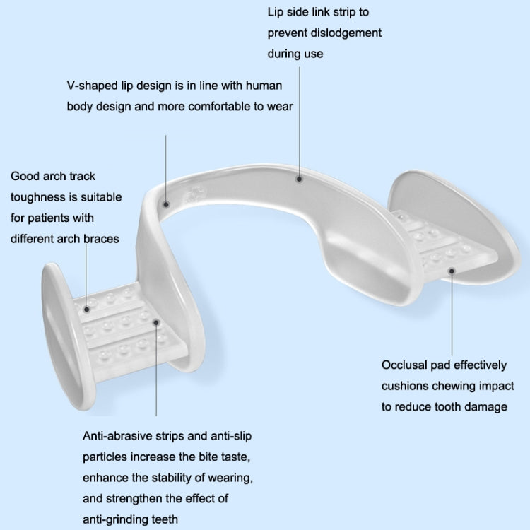 Y-Kelin Orthodontic Appliance Silicone Simulation Braces Anti-Molar Braces For Night, Transparent