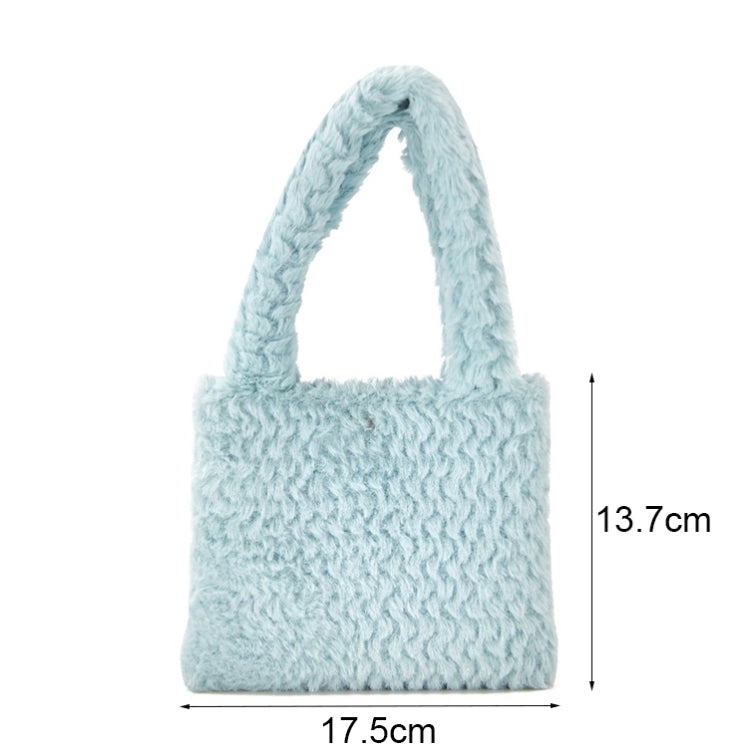 H6302-1 Autumn and Winter Plush Plaid Small Handbag