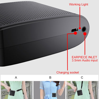 Rolton K10 Mini Audio Speaker Megaphone Voice Amplifier Do Not Support TF Card/U Disk, K10