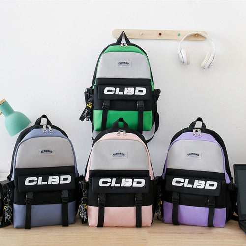 4 In 1 Students Lightweight Shoulder Bag Backpack Large Capacity Schoolbag, 4 In 1 Purple, 4 In 1 Green, 4 In 1 Blue, 4 In 1 Pink