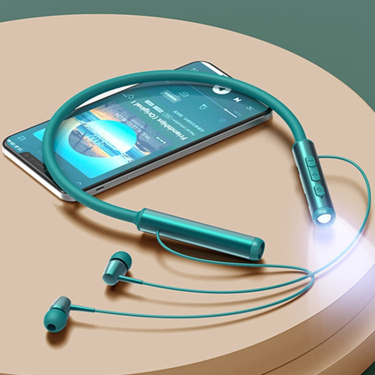 YY-708 Neck Hanging Noise Reduction Card Bluetooth Sports Headset with Flashlight Function