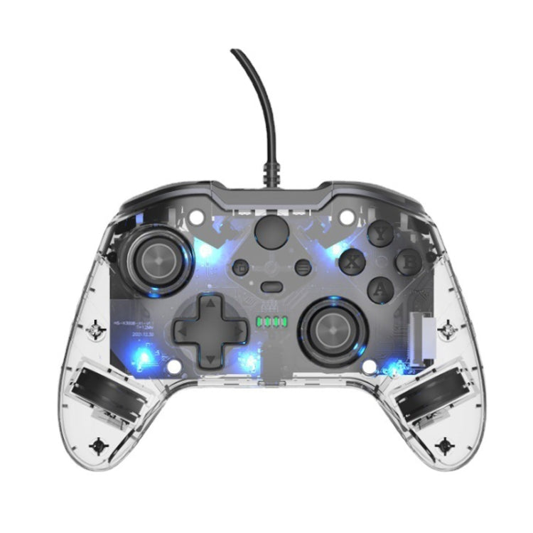 For Microsoft XBOX One / PC XO300 RGB Luminous Wired Gamepad, XO300(Translucent Black), XO300(Transparent), XO300(Translucent Green)