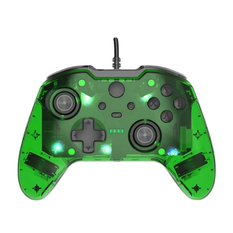For Microsoft XBOX One / PC XO300 RGB Luminous Wired Gamepad, XO300(Translucent Black), XO300(Transparent), XO300(Translucent Green)