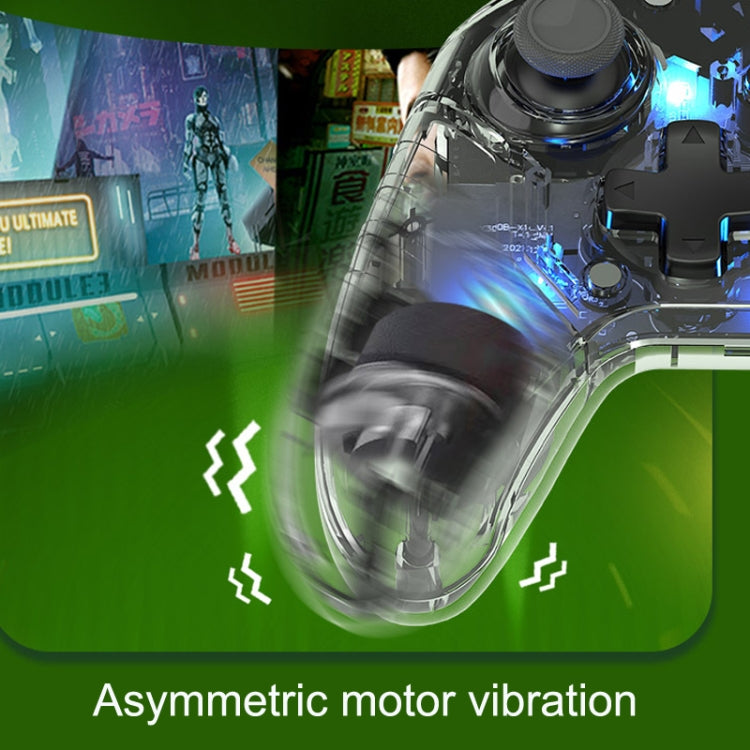 For Microsoft XBOX One / PC XO300 RGB Luminous Wired Gamepad, XO300(Translucent Black), XO300(Transparent), XO300(Translucent Green)