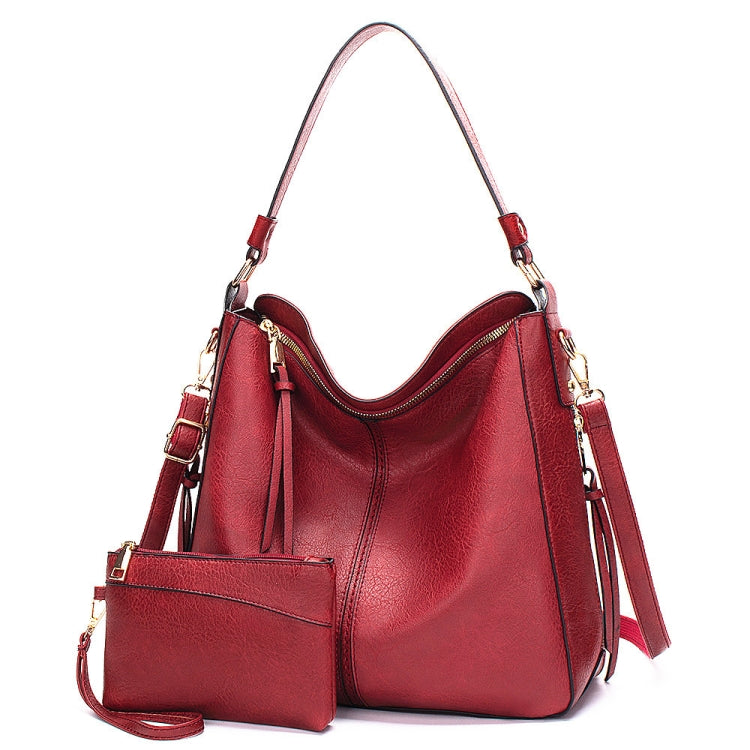7871 Large Capacity Adjustable Leather Tote Bag Multi-compartment Shoulder Bag, Red, Blue, Black, Coffee, Grey, Pink, Brown, Purple Red, 2-In-1 Brown, 2-In-1 Black, 2-In-1 Purple Red, 2-In-1 Blue, 2-In-1 Gray, 2-In-1 Red, 2-In-1 Pink