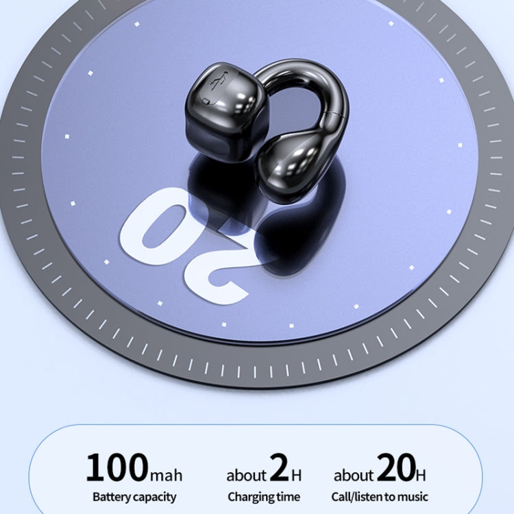 M10 IPX5 Waterproof Ear Clip Bluetooth Earphones, Style:, M10 Single Black, M10 Single White, M10 Single Pink, M10 Single Skin Color, M10 Single Green, M10 Doble Pink, M10 Doble Green, M10 Doble Skin Color, M10 Doble Black, M10 Doble White