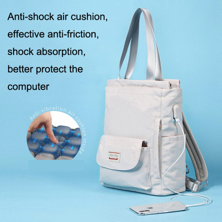 Student Backpack Waterproof USB Laptop Bag, Size:, Medium (Gray), Medium (Black), Large (Gray), Large (Black)