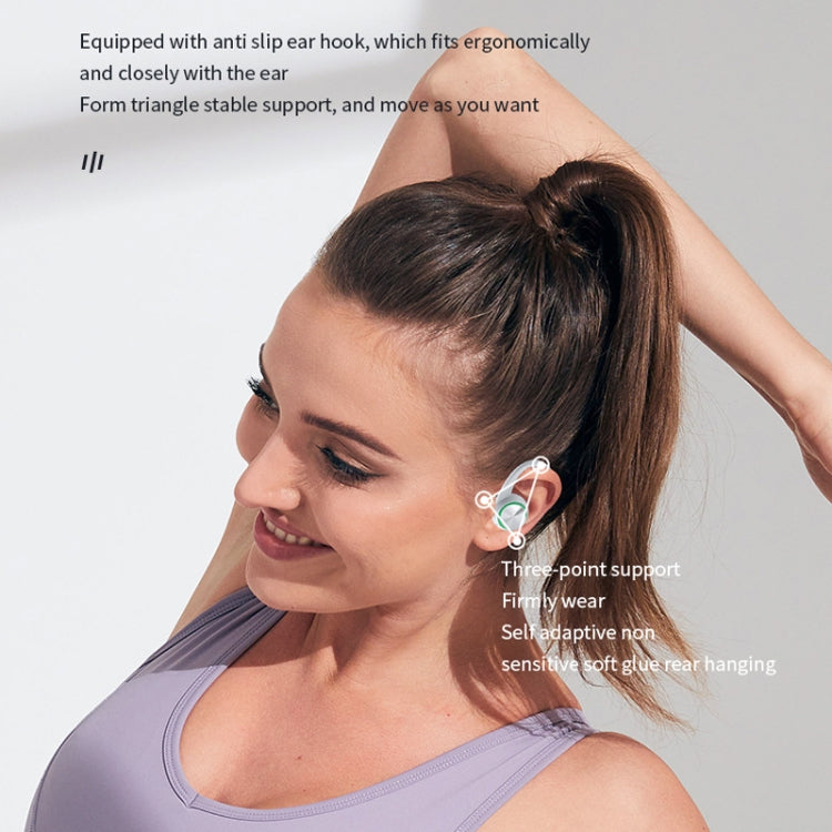 R201 With Charging Bin Hanging Ear Stereo Digital Display Bluetooth Earphones, R201 Black, R201 White, R201 Pink, R201 Skin Color