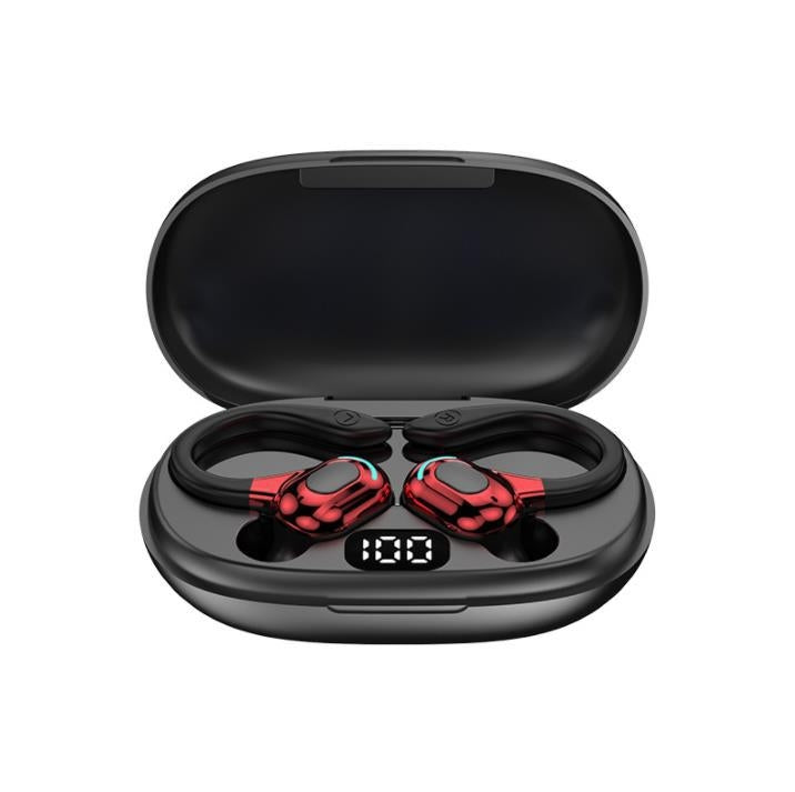 F8 Hanging Ear Stereo Wireless Bluetooth Earphones With Charging Bin, With Charging Bin(Black Double Ear), With Charging Bin(Red Double Ear), With Charging Bin(Green Double Ear), With Charging Bin(Blue Double Ear)