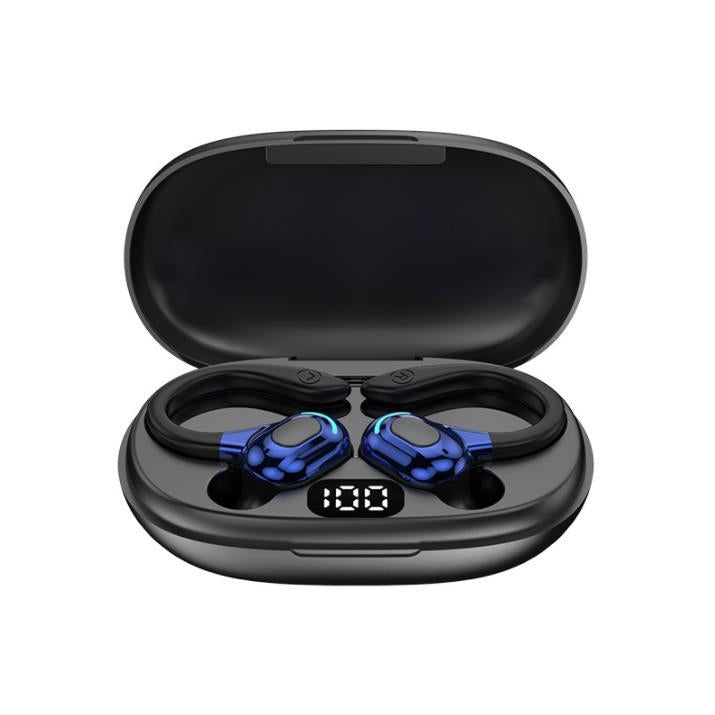 F8 Hanging Ear Stereo Wireless Bluetooth Earphones With Charging Bin, With Charging Bin(Black Double Ear), With Charging Bin(Red Double Ear), With Charging Bin(Green Double Ear), With Charging Bin(Blue Double Ear)