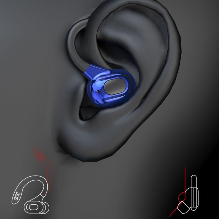 F8 Hanging Ear Stereo Wireless Bluetooth Earphones With Charging Bin, With Charging Bin(Black Double Ear), With Charging Bin(Red Double Ear), With Charging Bin(Green Double Ear), With Charging Bin(Blue Double Ear)