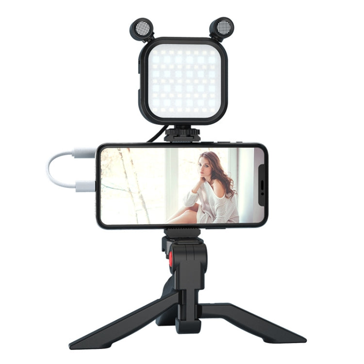 KIT-11LM Tripod Fill Light With Microphone Vlogging Kit For Live Phone Recording, V13 Vlogging Kit