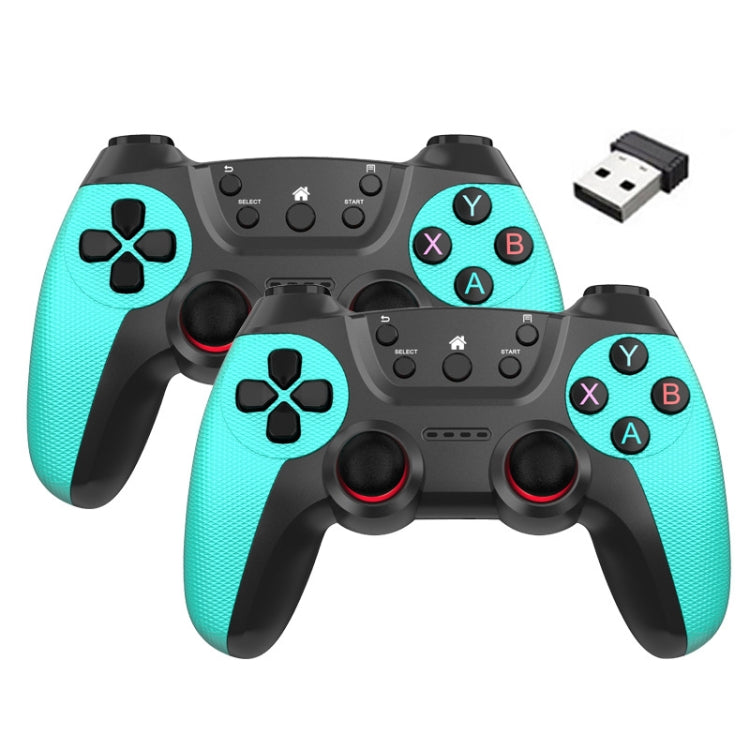 KM-029   2.4G One for Two Doubles Wireless Controller Support PC / Linux / Android / TVbox, KM-029 (Vitality Orange), KM-029 (Rose Pink), KM-029 (Lemon Yellow), KM-029 (Mountain Blue), KM-029 (Battle Gray), KM-029 (Elegant Silver), KM-029 (Mint Green)