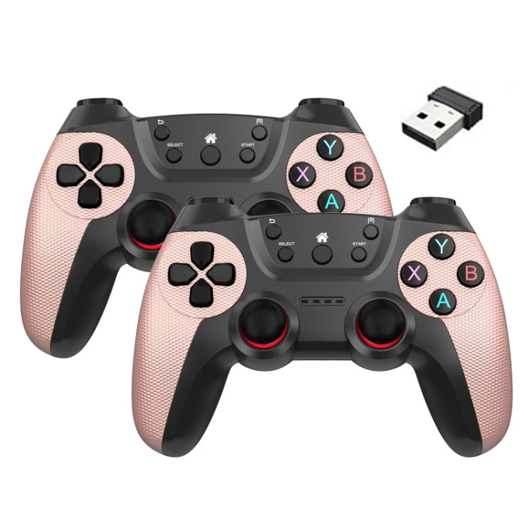 KM-029   2.4G One for Two Doubles Wireless Controller Support PC / Linux / Android / TVbox, KM-029 (Vitality Orange), KM-029 (Rose Pink), KM-029 (Lemon Yellow), KM-029 (Mountain Blue), KM-029 (Battle Gray), KM-029 (Elegant Silver), KM-029 (Mint Green)
