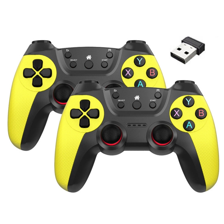 KM-029   2.4G One for Two Doubles Wireless Controller Support PC / Linux / Android / TVbox, KM-029 (Vitality Orange), KM-029 (Rose Pink), KM-029 (Lemon Yellow), KM-029 (Mountain Blue), KM-029 (Battle Gray), KM-029 (Elegant Silver), KM-029 (Mint Green)