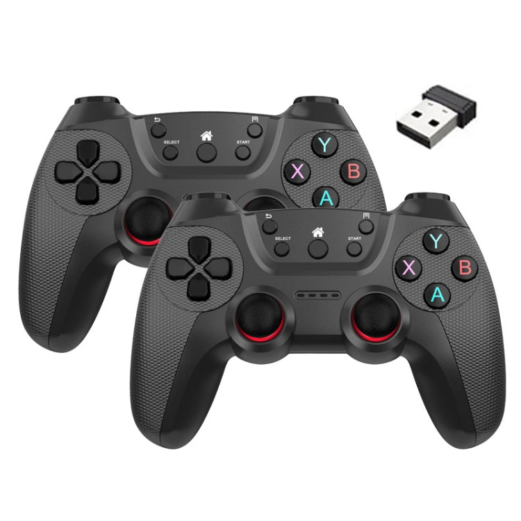 KM-029   2.4G One for Two Doubles Wireless Controller Support PC / Linux / Android / TVbox, KM-029 (Vitality Orange), KM-029 (Rose Pink), KM-029 (Lemon Yellow), KM-029 (Mountain Blue), KM-029 (Battle Gray), KM-029 (Elegant Silver), KM-029 (Mint Green)