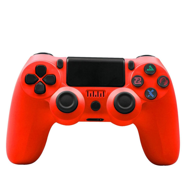 For PS4 Wireless Bluetooth Game Controller With Light Strip Dual Vibration Game Handle, White, Black, Red, Blue, Green, Rose Red, Letter, Line, Fire Ghost, Cartoon, Hulk, Skeleton, Gear, Lightning, Flame, Cloud, Burst, Wood Grain, Star Red