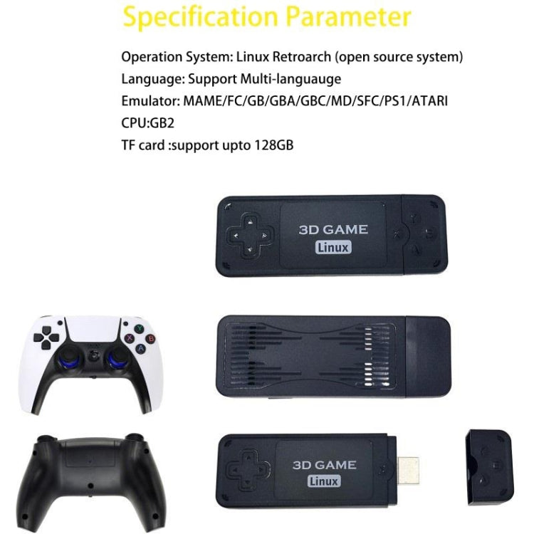 U9 PRO HDMI HD 2.4G Wireless PSP TV Double Game Console, U9 PRO 64G 10000+ Games, U9 PRO 128G 12000+ Games