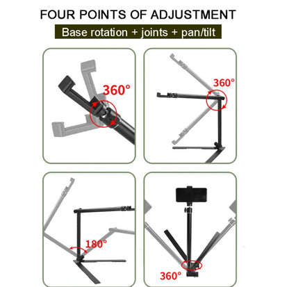 DT-06 Desktop Overlook Mobile Phone Bracket Camera Fill Light Universal Foldable Bracket, DT-06