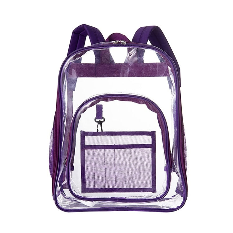 PVC Transparent Waterproof Backpack Student School Bag, Large Purple, Large Light Grey, Large Black, Small Pink, Small Black, Small Gray, Candy Color Black, Candy Color Green, Candy Colo Pink