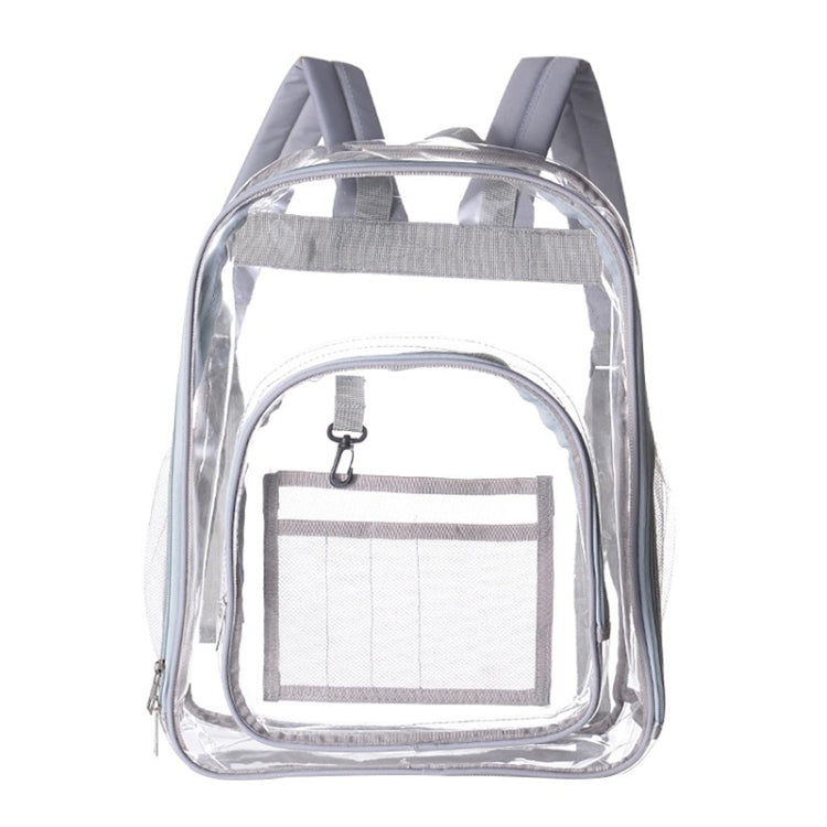 PVC Transparent Waterproof Backpack Student School Bag, Large Purple, Large Light Grey, Large Black, Small Pink, Small Black, Small Gray, Candy Color Black, Candy Color Green, Candy Colo Pink