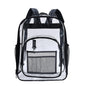 PVC Transparent Waterproof Backpack Student School Bag, Large Purple, Large Light Grey, Large Black, Small Pink, Small Black, Small Gray, Candy Color Black, Candy Color Green, Candy Colo Pink