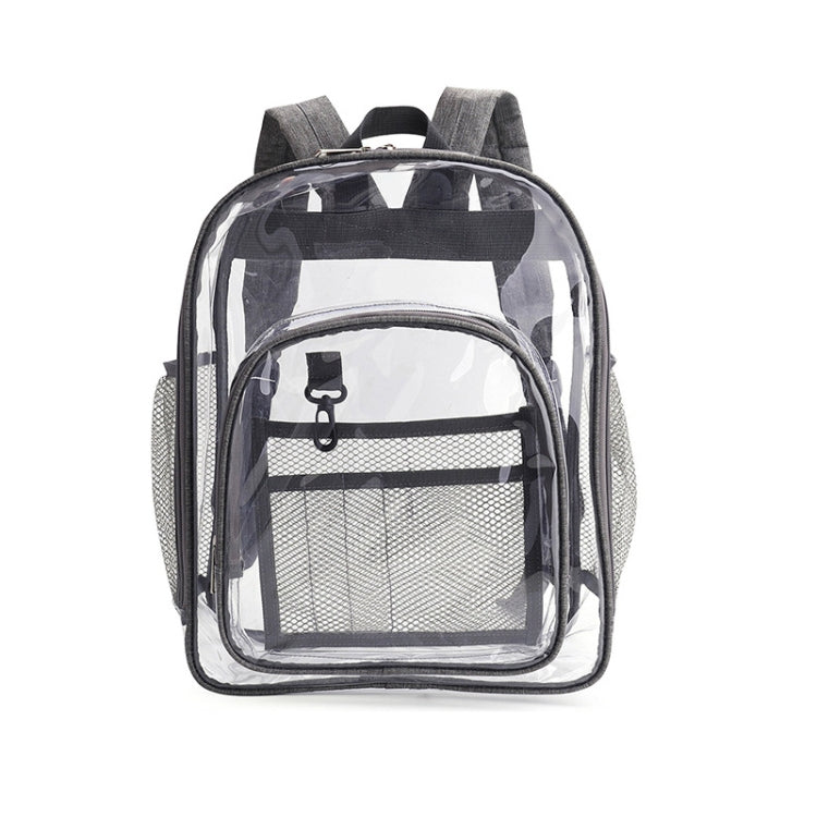 PVC Transparent Waterproof Backpack Student School Bag, Large Purple, Large Light Grey, Large Black, Small Pink, Small Black, Small Gray, Candy Color Black, Candy Color Green, Candy Colo Pink
