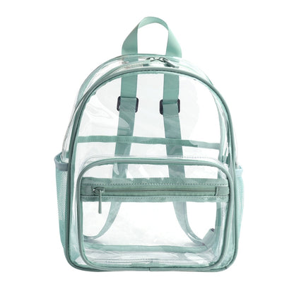 PVC Transparent Waterproof Backpack Student School Bag, Large Purple, Large Light Grey, Large Black, Small Pink, Small Black, Small Gray, Candy Color Black, Candy Color Green, Candy Colo Pink