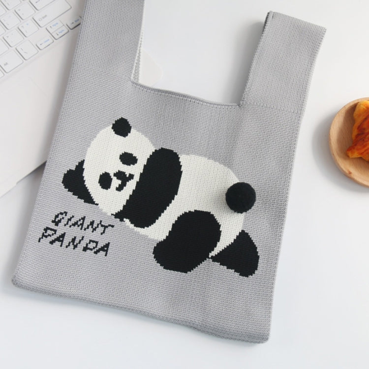 Spring and Summer Giant Panda Knitted Bag Large Capacity Cartoon Vest Style Handbag