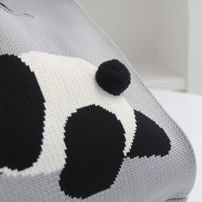 Spring and Summer Giant Panda Knitted Bag Large Capacity Cartoon Vest Style Handbag