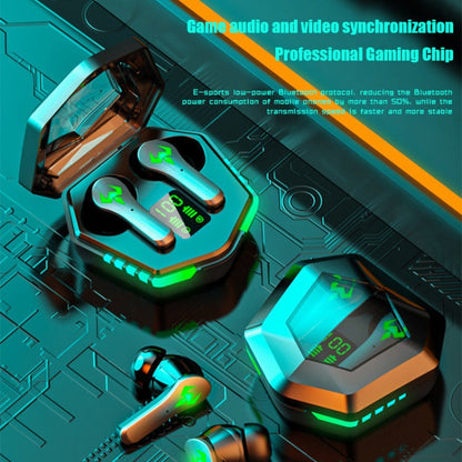 N35 TWS Colorful Light In-Ear Low Latency Wireless Bluetooth Game Earphones, Digital Display, Non-digital Display